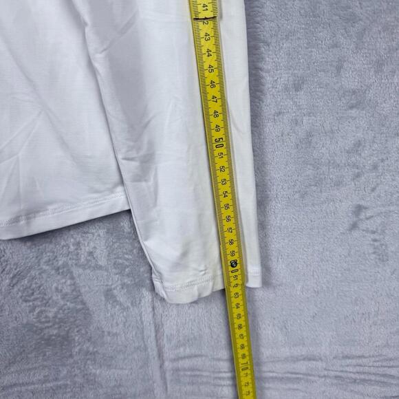 Carve Designs White Zip Jacket Size M Lightweight Stretchy Spandax USA Made Gym - Picture 8 of 9